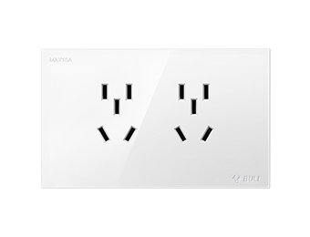 二位幼二三极连体插座（白色）